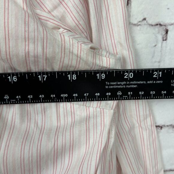 Eddie Bauer Shirt Womens Large Button Up Striped Stretch Wrinkle Resistant Pink - Picture 5 of 8